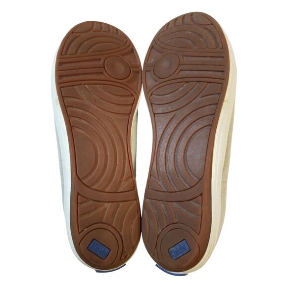 Keds Ortholite Silver Metallic Linen Boat Shoe Size 7 - Picture 6 of 7